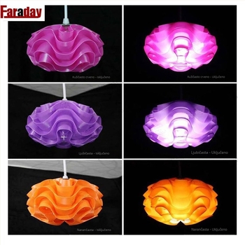 Abazur za viseću i podnu svjetiljku, DIY dodaci za lampu u obliku valovite kugle, plastični lanterna dekorativno osvjetljenje