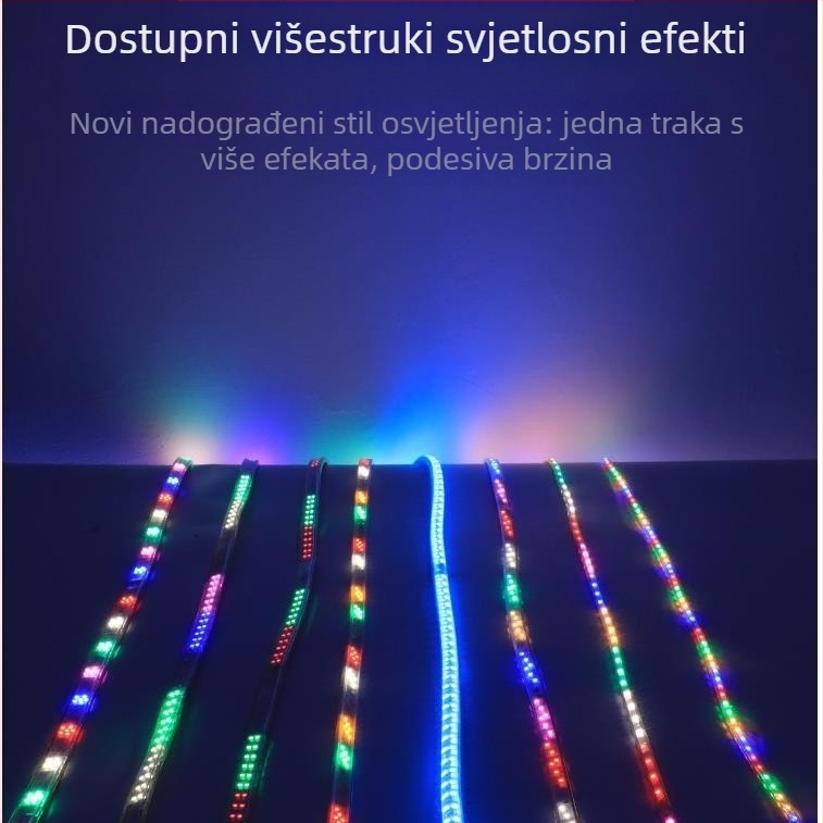 Vanjska RGB LED traka s promjenjivim bojama i efektom duge, vodootporna neonska cijev