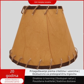 Ručni abažur od pergamentnog papira s končićem – DIY, američki country retro sjenilo za stolnu lampu