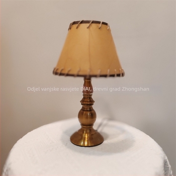 Ručni abažur od pergamentnog papira s končićem – DIY, američki country retro sjenilo za stolnu lampu