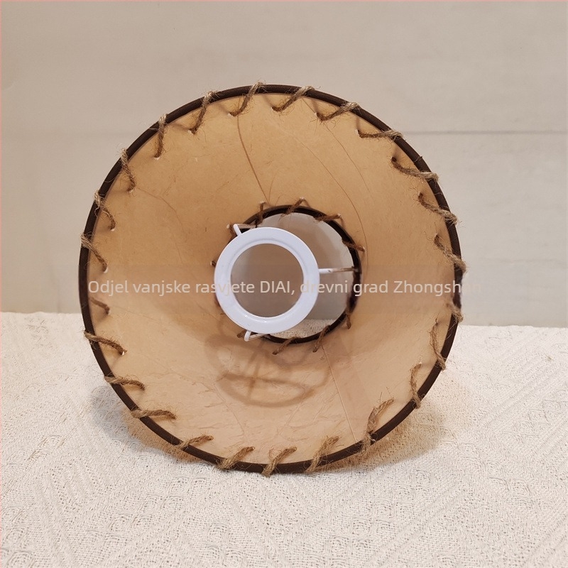 Ručni abažur od pergamentnog papira s končićem – DIY, američki country retro sjenilo za stolnu lampu