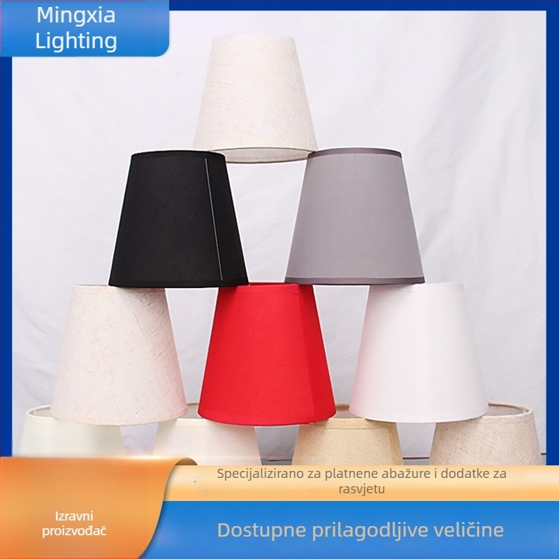Ručni abažur od lanenog platna za lustere, noćne lampe i podne lampe; mali format, sjenilo s anti-refleksnim učinkom
