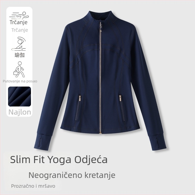 Sako sa stojećim ovratnikom, mekano i udobno, uski kroj, sportsko sako za sve sezone, joga odjeća za žene