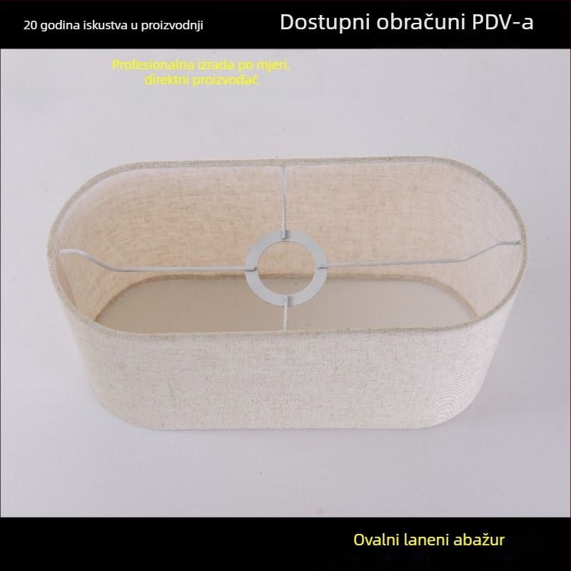 Prilagođeni platneni abažur s podesivim okvirom za stolne, stojeće i zidne lampe, laneni abažur
