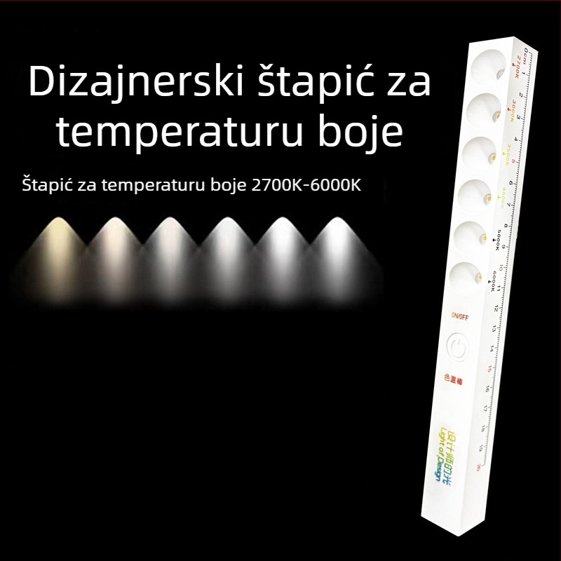Dizajnerska štapić za prikaz temperature boje sa LED tubastim spotom – višenamjenski termometar