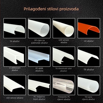 Ravan sjenilo za senzor lampu, akrilno-polikarbonatno sjenilo za unutarnje stropno osvjetljenje, zaštita od svjetla, protiv požutilenja, otporno na visoke temperature