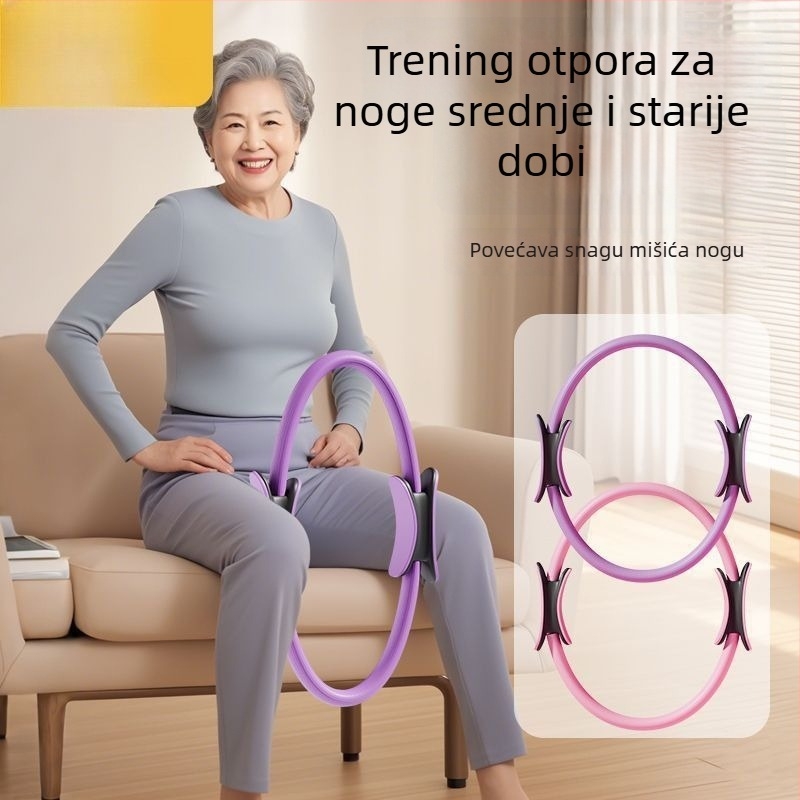 Pilates prsten za oblikovanje zdjelice i nogu – otporni krug za vježbanje snage nogu za osobe srednje i starije dobi