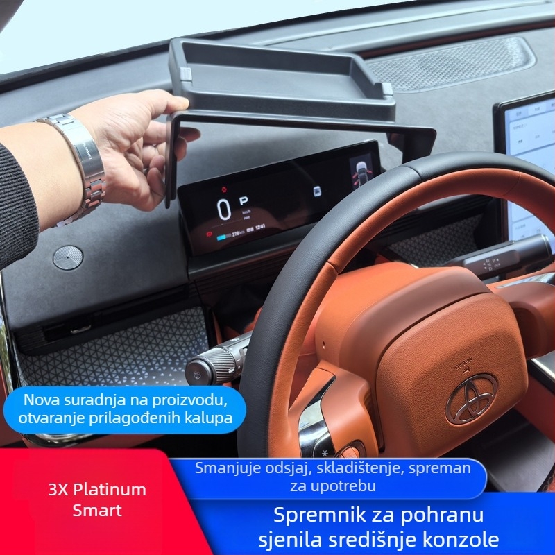 Platinum 3X sjenilo za instrument ploču i kutija za pohranu, anti-refleksivno pokriće, unutarnja modifikacija
