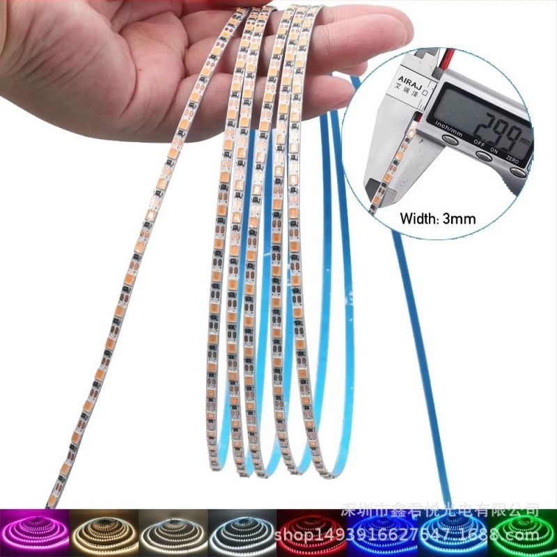 3 mm uski fleksibilni LED trak, 5V, 2835 LED-ova, 110 LED/m, trak za pozadinsko osvjetljenje