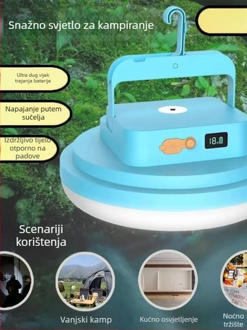 Solarna lampa za napajanje za kampiranje, novo izdanje rasvjete noćne pijace, 240W štand lampica