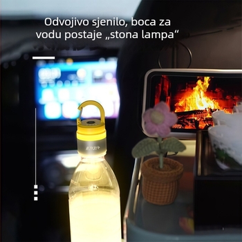 Kreativna kamping lampa za bocu vode, RGB ambijentalno osvjetljenje, viseća lampica i usmjerena svjetiljka