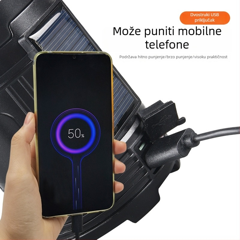 Hui Hong Vanjska LED svjetiljka za kampiranje, USB punjenje, duga trajnost baterije, visoka svjetlina, prijenosna