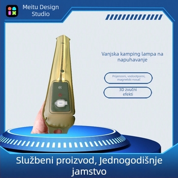 Vanjska kamping lampa, sklopiva kapsulna nafukljiva svjetiljka, solarno napajanje, vodootporna ručna magnetska svjetiljka za dopunsko osvjetljenje