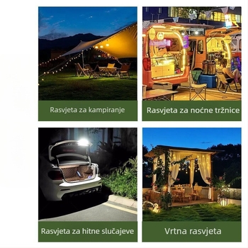 Prijenosna LED kamp lampica za šator, vanjska višefunkcionalna LED svjetiljka za nužne situacije