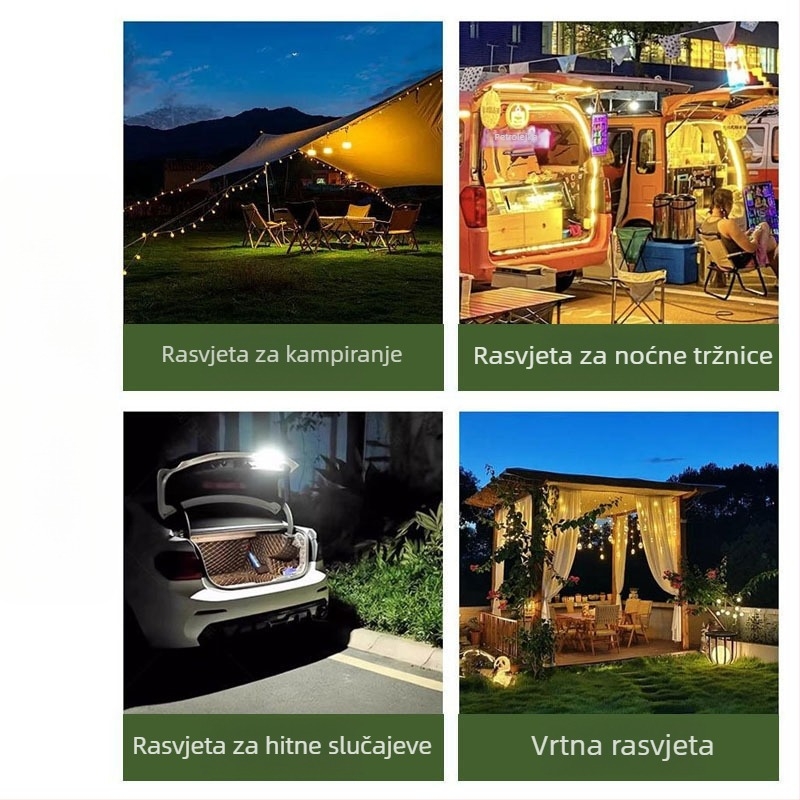 Prijenosna LED kamp lampica za šator, vanjska višefunkcionalna LED svjetiljka za nužne situacije