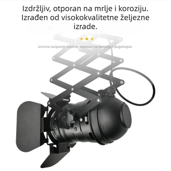 LED tračno svjetlo u retro američkom industrijskom stilu s četverolisnim teleskopskim držačem — set za trgovine odjećom, pozornice i restorane