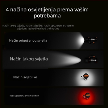 Prenosna ručna LED lampica za nužne situacije s radijom i alarmom, za kampiranje