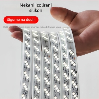 LED trak 2835, 220V, vodootporan, fleksibilan linijski svjetlosni trak za vanjsku i unutarnju pejzažnu rasvjetu