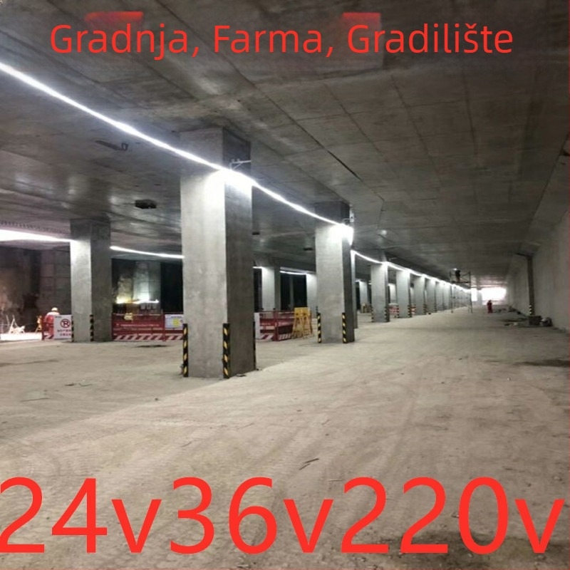 LED traka, niskonaponska 24–36 V, vanjsko osvjetljenje za tunele, garaže, rudnike i podrume, duljina 100 m