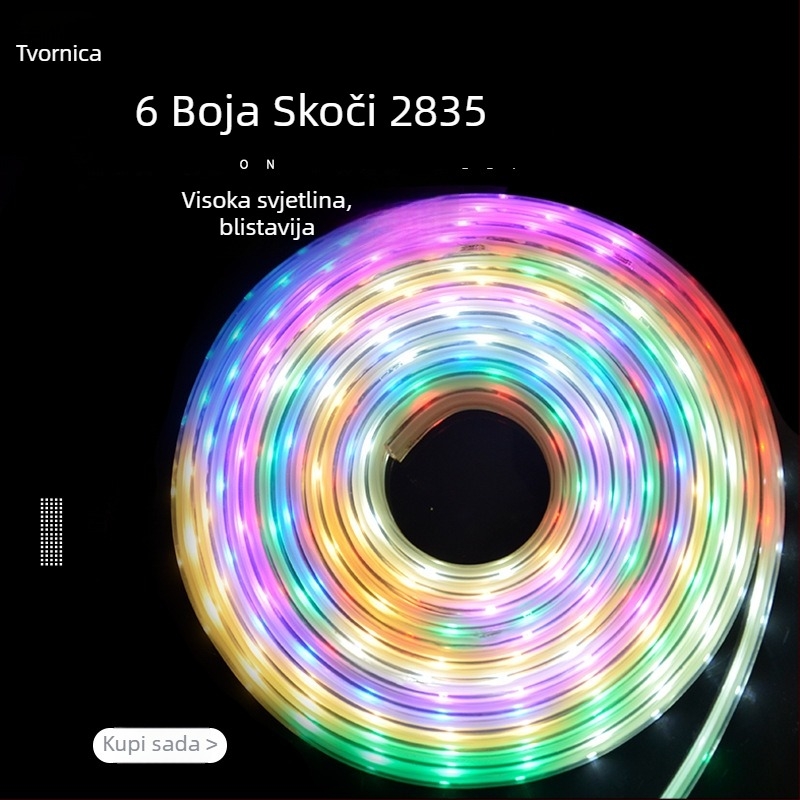 Komplet LED trake 2835-48D sa šest boja, 220V, za vanjsku dekoraciju i ambijentalno osvjetljenje