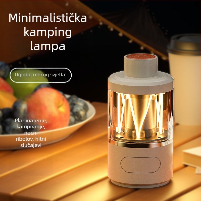 Kamping lampa s neprekidnim podešavanjem intenziteta svjetla i dugim trajanjem baterije – prijenosna vanjska svjetiljka