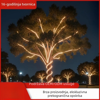 Kružni fleksibilni LED trak, 360°, vanjska vodootporna, 220V, za reklamne znakove i neonsku atmosferu