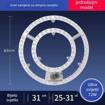 LED modul za plafonsko osvjetljenje – retrofit, kružno svjetlo s daljinskim upravljanjem, ultra jarke LED diode i ploča osvjetljenja