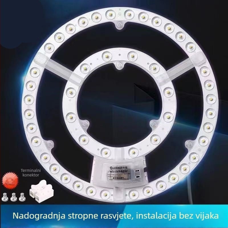 LED modul za plafonsko osvjetljenje – retrofit, kružno svjetlo s daljinskim upravljanjem, ultra jarke LED diode i ploča osvjetljenja