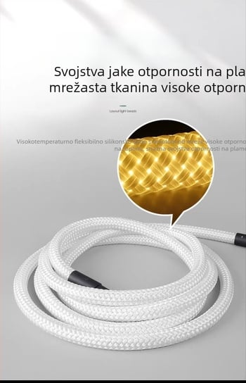 LED kružni silikon LED trak s 360° osvjetljenjem, fleksibilna vanjska linearna traka
