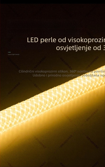 LED kružni silikon LED trak s 360° osvjetljenjem, fleksibilna vanjska linearna traka