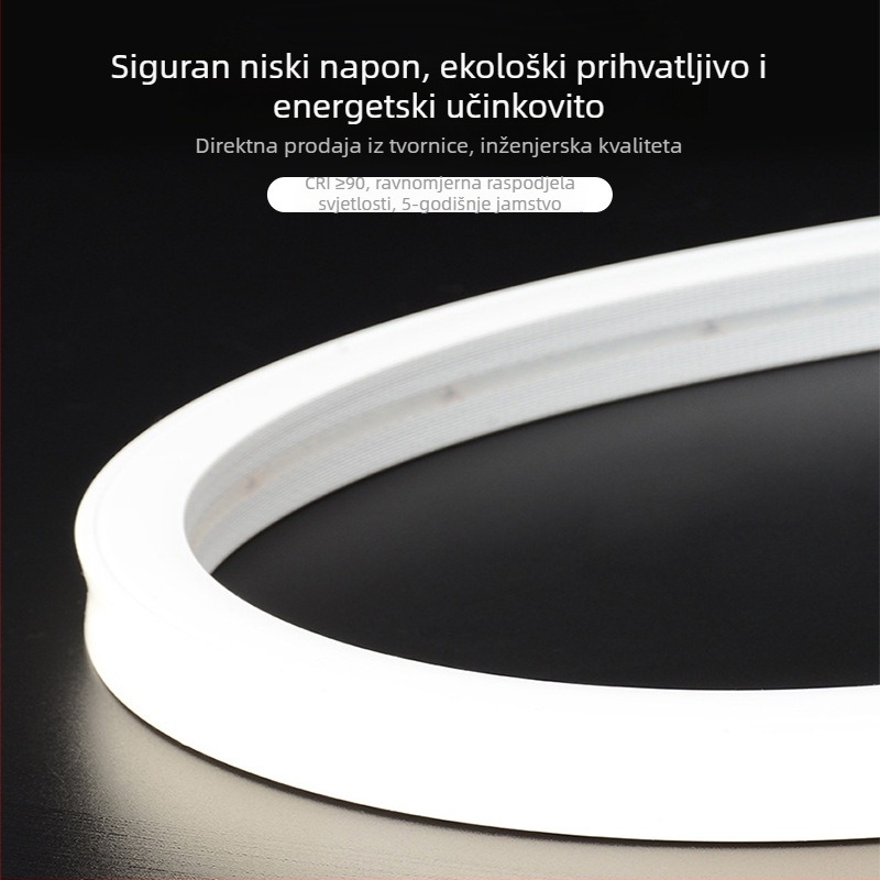 LED silikonizirana vodootporna neon traka, zakrivljena i okrugla, fleksibilna, 12V