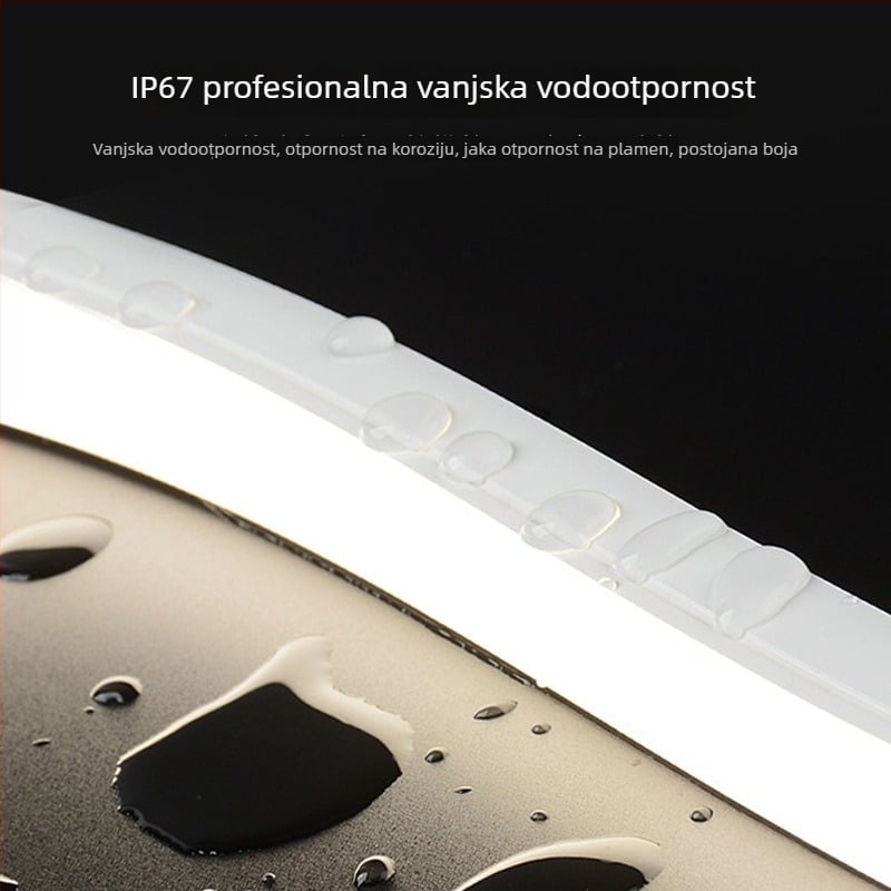 LED silikonizirana vodootporna neon traka, zakrivljena i okrugla, fleksibilna, 12V