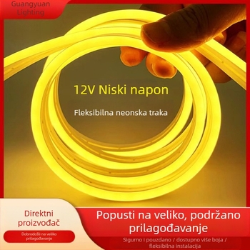 Prilagođena fleksibilna kružna LED neonska traka za vanjski strop i ukrašavanje, vodootporna, visoke svjetline linearno osvjetljenje za arhitektonsko osvjetljenje