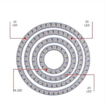 WS2812B Angel Eye LED prsten, 24 LED, 5V, RGB, kružni dekorativni svjetlosni prsten
