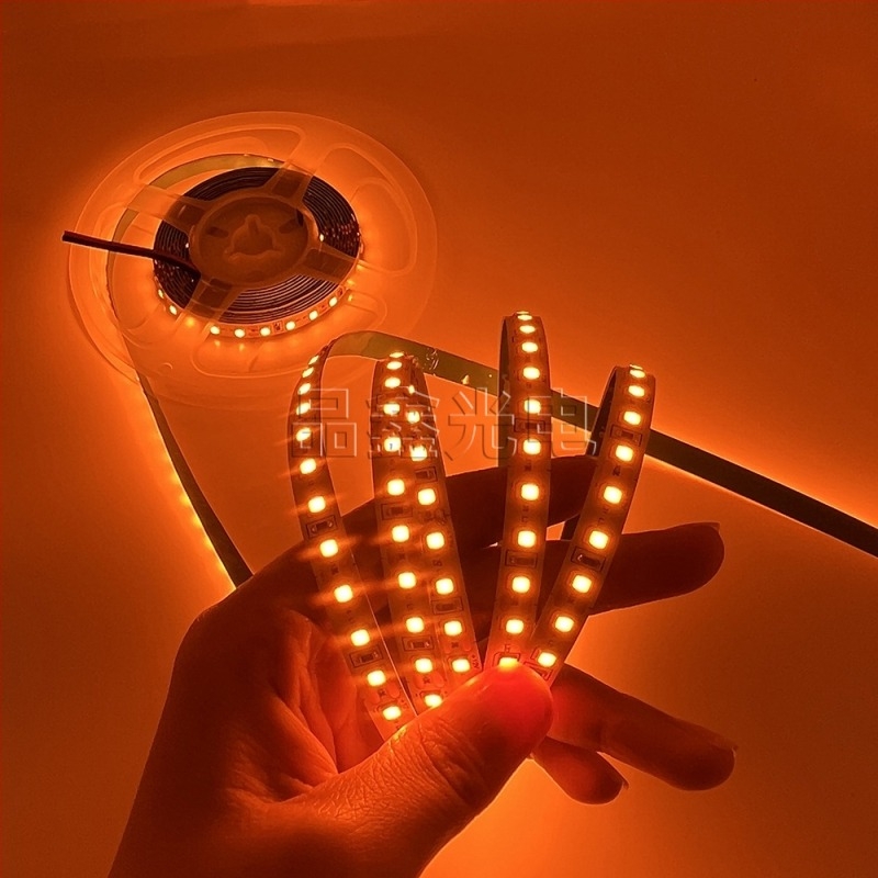 2835 narančasta LED traka, 12V/24V, samoljepljiva, fleksibilna za unutarnje rasvjetno osvjetljenje stropa