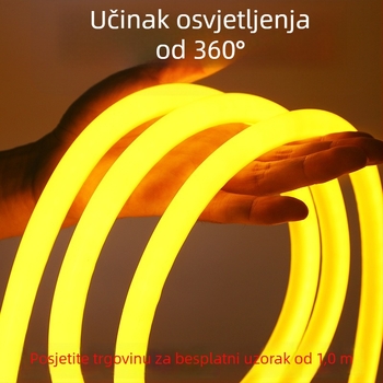 LED trak 24V, fleksibilan, 6x12 LED, višebojan (crvena, zelena, plava, ružičasta, ljubičasta, zlatna, narančasta), širina 14 mm
