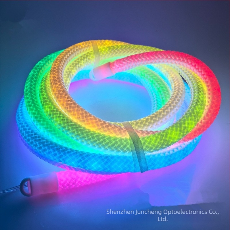 Programabilni RGB LED trak s 360° kružnim osvjetljenjem, fleksibilan vodootporan neonski komplet s motivom dračjih ljuskica