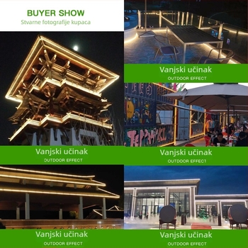 LED fleksibilna neon rasvjeta za kružni reklamni znak, vodootporna, bijela svjetlost, 220V, LED 2835, za garderobu