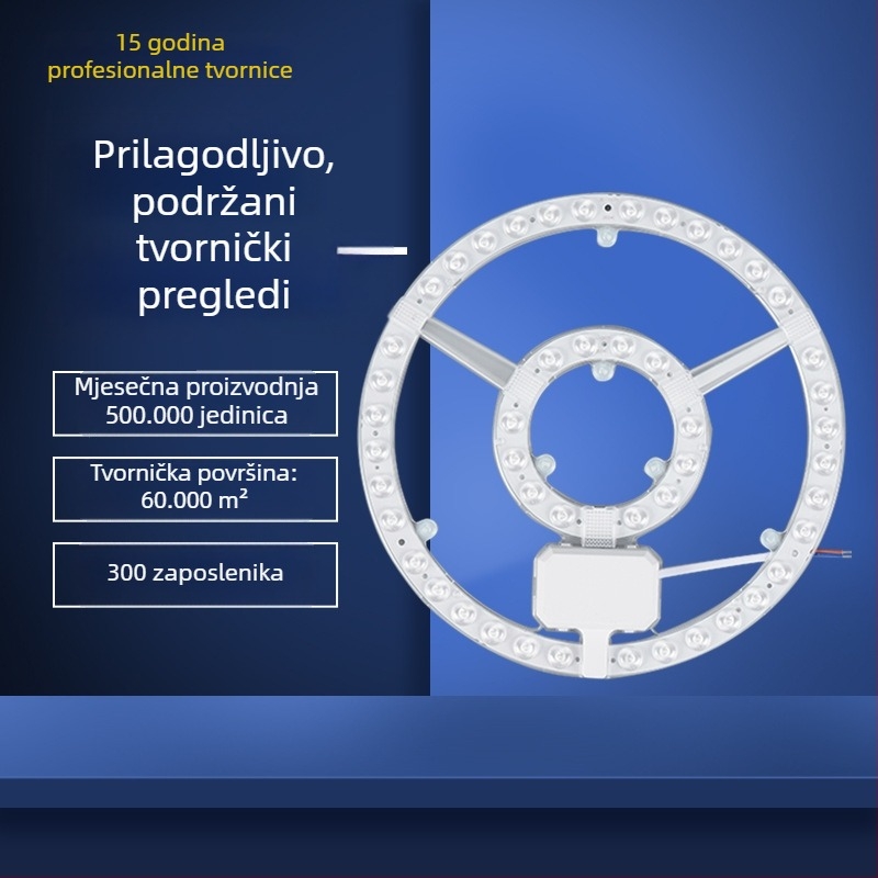 Prilagođeni LED panel za strop s kružnim izvorom svjetla, modul za prilagodbu i kružna zamjenska svjetlosna traka za kućnu uporabu