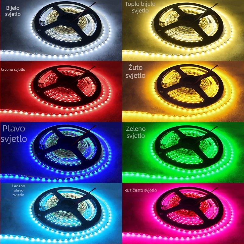 LED traka 12V, 4 mm ultra-tanka, 120 LED 2835, duljina 5 m, nježno svjetlo za ormariće