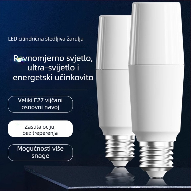 LED energetski štedi cilindrični downlight s E27 navojem, bijela svjetlost za zaštitu očiju, kućna uporaba