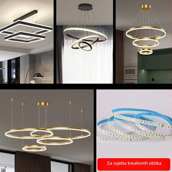 LED trak s konstantnim strujom, dvobojni, 180 LED, 3 žice, mekano svjetlo, samoljepljiva podloga za dnevni boravak i spavaću sobu
