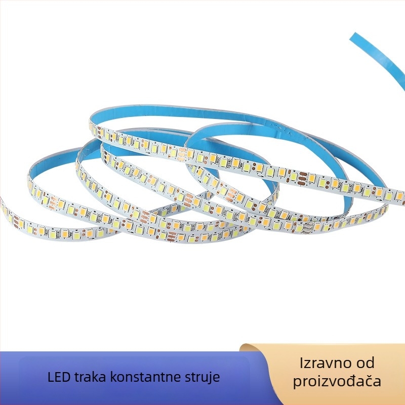 LED trak s konstantnim strujom, dvobojni, 180 LED, 3 žice, mekano svjetlo, samoljepljiva podloga za dnevni boravak i spavaću sobu
