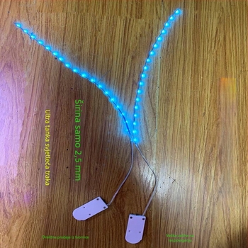 5V ultra-tanka kutija za baterije tipa gumbica, samoljepljiva LED traka, širina 2,5 mm, za ručno modeliranje i dekorativno osvjetljenje