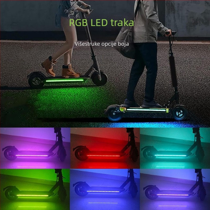 RGB ambijentalna LED traka s kućištem za bateriju za balans-skuter i skateboard — vodootporna