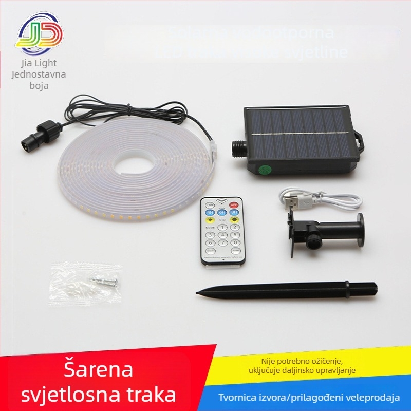 Solarne LED trake za vanjsku upotrebu, vodootporne, visoke svjetline, za ukrašavanje vrta i ambijentalno osvjetljenje, veleprodaja