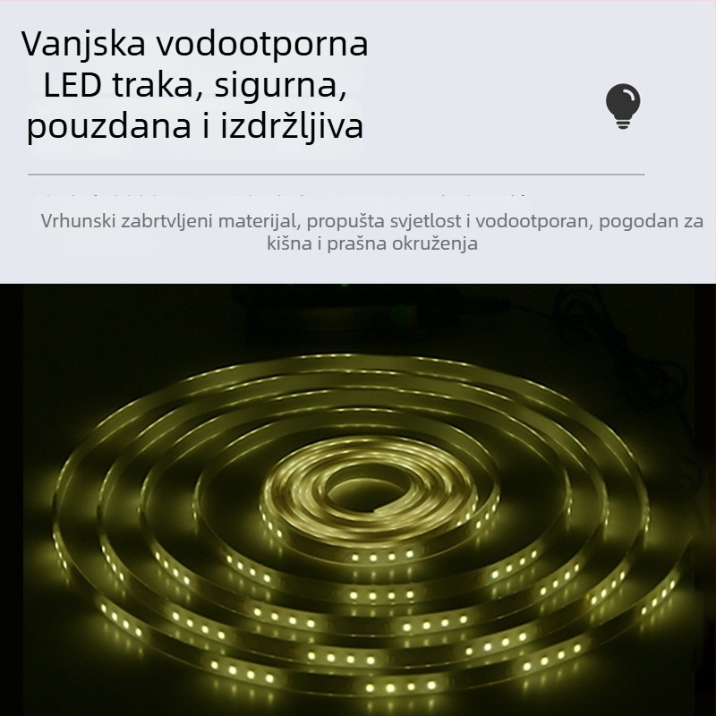 Solarne LED trake za vanjsku upotrebu, vodootporne, visoke svjetline, za ukrašavanje vrta i ambijentalno osvjetljenje, veleprodaja