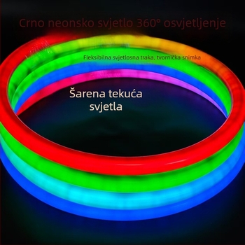 360° svijetleći šareni neonski kružni LED trak s efektom tekuće vode i programabilnim funkcijama