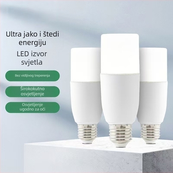 LED energetski štedljiva ultra jaka kućna lampica s velikom E27 navojnom ugradnjom, cilindrična žarulja za spavaću sobu i dnevni boravak, bijela i topla svjetlost