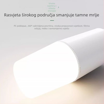 LED energetski štedljiva ultra jaka kućna lampica s velikom E27 navojnom ugradnjom, cilindrična žarulja za spavaću sobu i dnevni boravak, bijela i topla svjetlost